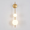 modern brass glass globe plug in wall lamp