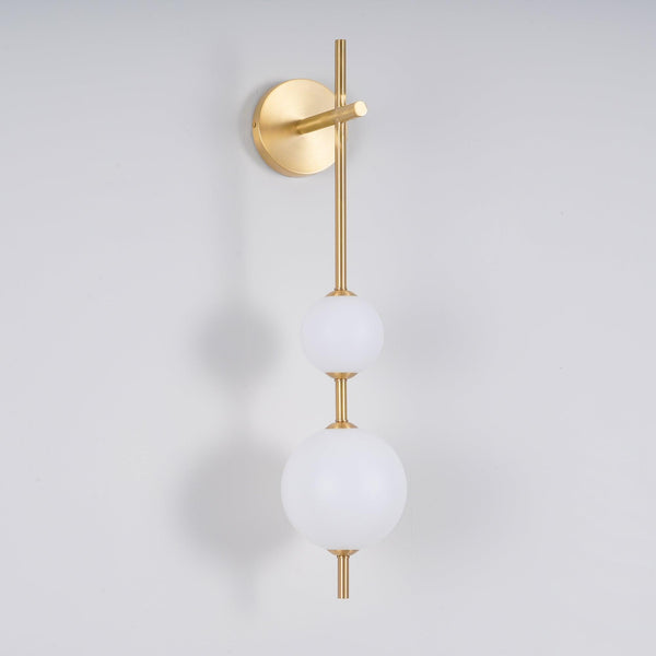 modern brass glass globe plug in wall lamp