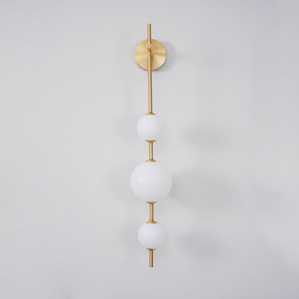 modern brass glass globe plug in wall lamp