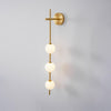 modern brass glass globe plug in wall lamp