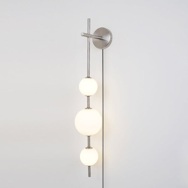 modern brass glass globe plug in wall lamp