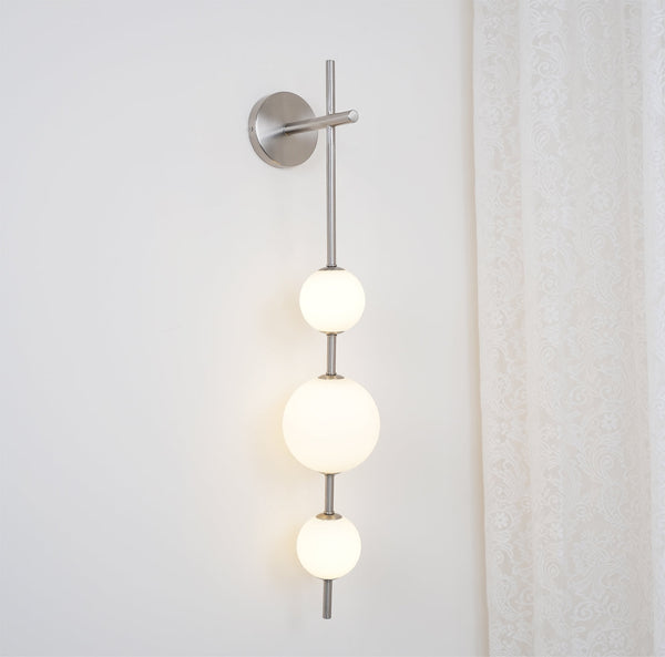 modern brass glass globe plug in wall lamp