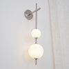 modern brass glass globe plug in wall lamp