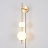 modern brass glass globe plug in wall lamp