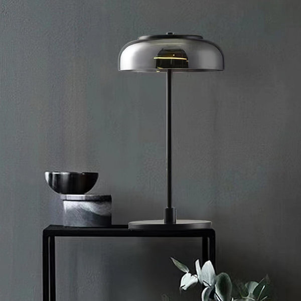 modern brass glass led table lamp