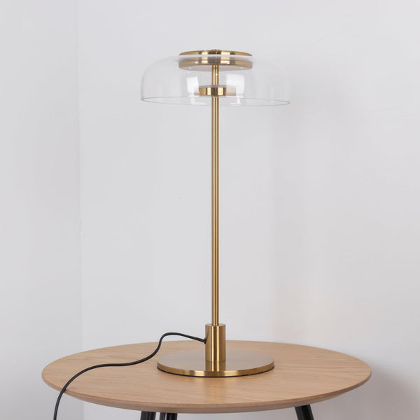 modern brass glass led table lamp