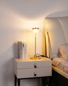 modern brass glass led table lamp