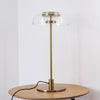 modern brass glass led table lamp
