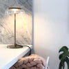 modern brass glass led table lamp