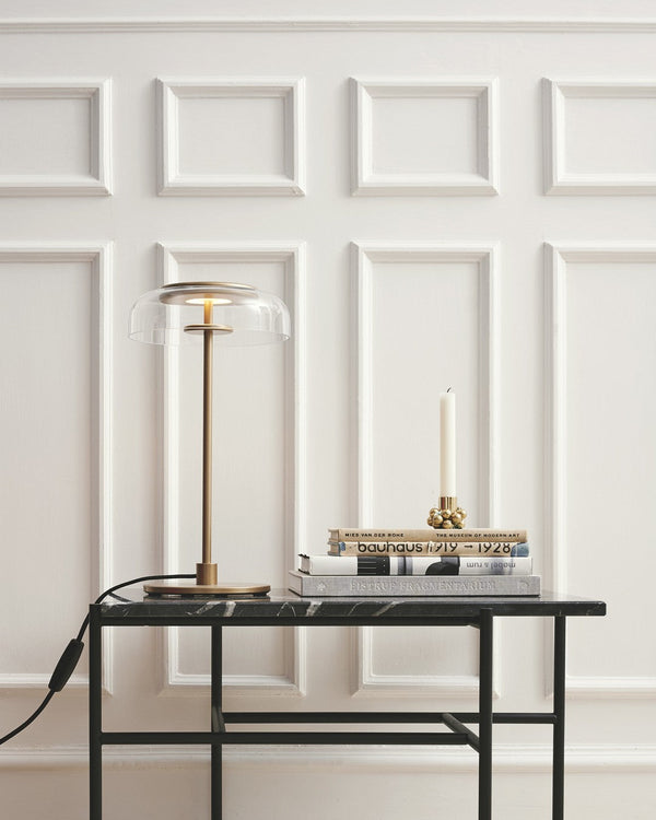 modern brass glass led table lamp