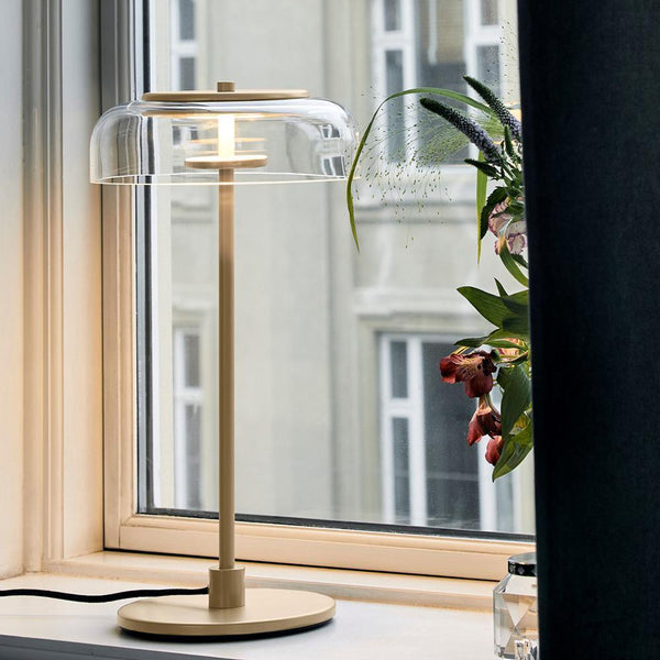 modern brass glass led table lamp