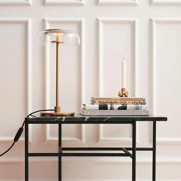 modern brass glass led table lamp