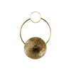 modern brass green glass wall sconce