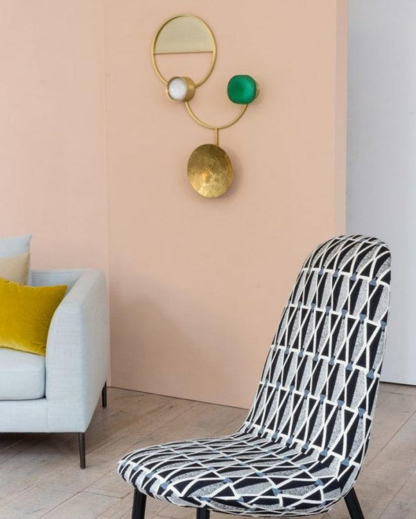 modern brass green glass wall sconce