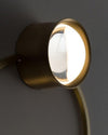 modern brass green glass wall sconce