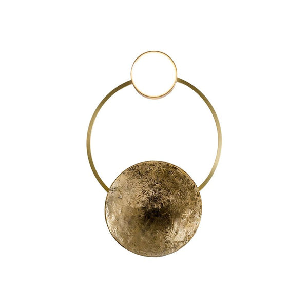 modern brass green glass wall sconce