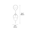 modern brass green glass wall sconce