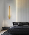 modern brass iron stick plug in wall sconce