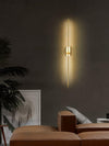 modern brass iron stick plug in wall sconce