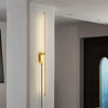 modern brass iron stick plug in wall sconce