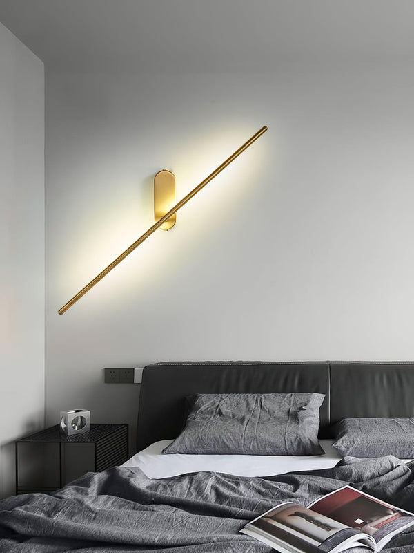 modern brass iron stick plug in wall sconce