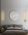 modern brass iron stick plug in wall sconce