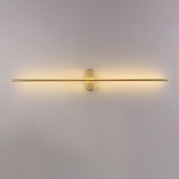 modern brass iron stick plug in wall sconce