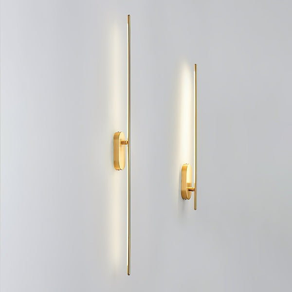 modern brass iron stick plug in wall sconce