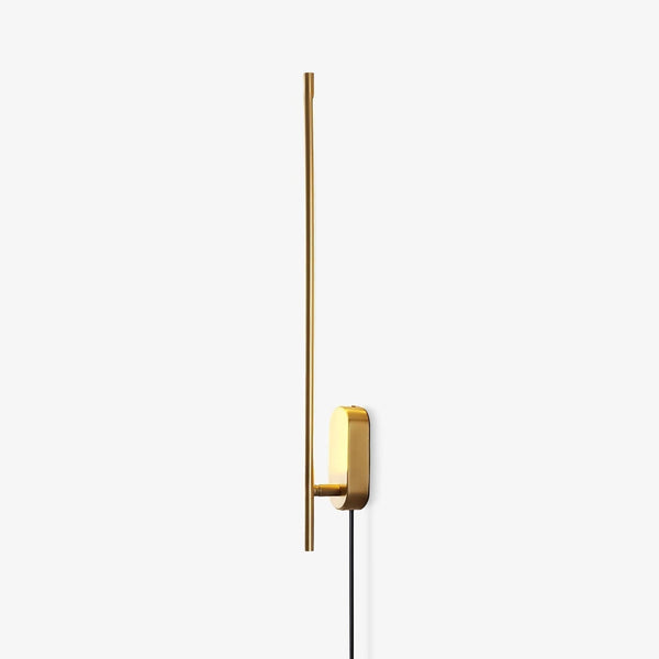 modern brass iron stick plug in wall sconce