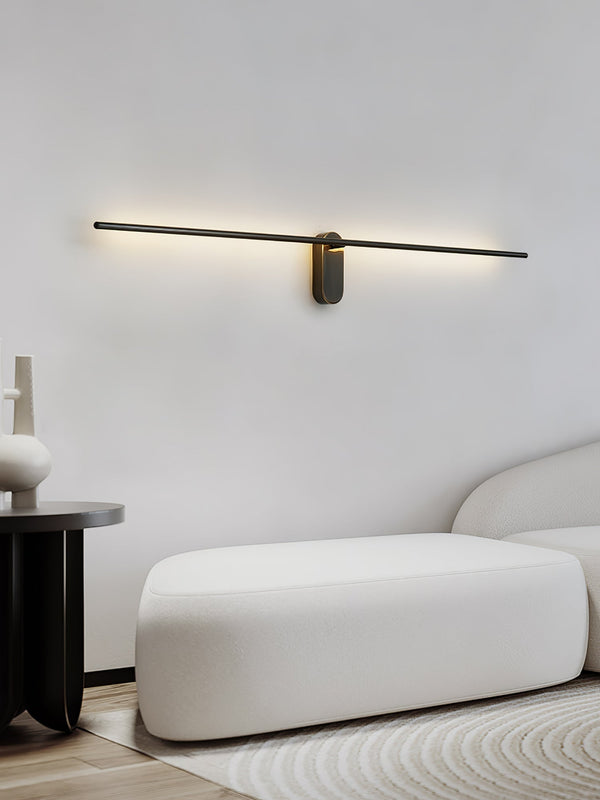 modern brass iron stick plug in wall sconce
