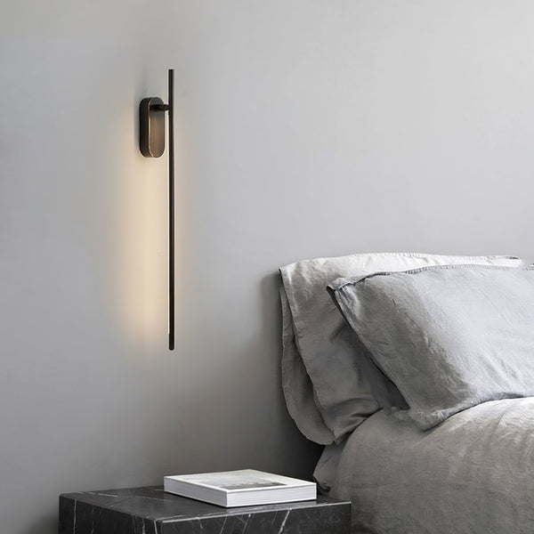 modern brass iron stick plug in wall sconce