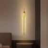 modern brass iron stick plug in wall sconce