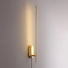 modern brass iron stick plug in wall sconce