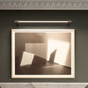 modern brass linear led vanity wall light
