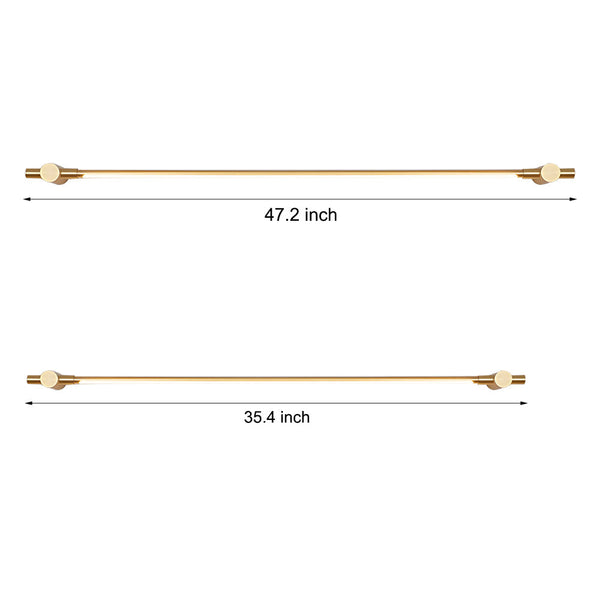 modern brass linear led vanity wall light