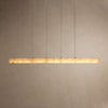 modern brass spanish alabaster linear chandelier