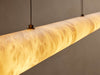 modern brass spanish alabaster linear chandelier