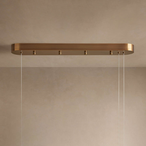 modern brass spanish alabaster linear chandelier