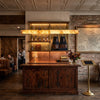modern brass spanish alabaster linear chandelier