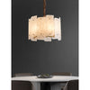 modern brass tiered alabaster chandelier