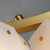 modern brass white alabaster chandelier