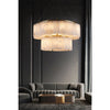 modern brass white alabaster chandelier