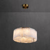 modern brass white alabaster chandelier