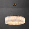 modern brass white alabaster chandelier