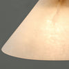 modern brass white alabaster conical pendant lamp