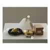 modern brass white alabaster conical pendant lamp