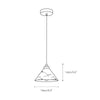 modern brass white alabaster conical pendant lamp