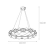 modern brass white alabaster led chandelier