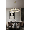 modern brass white alabaster led chandelier