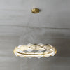 modern brass white alabaster led chandelier
